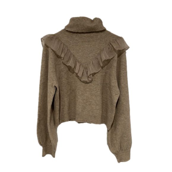 Vici Sweaters - Vici Ruffled Turtleneck Sweater